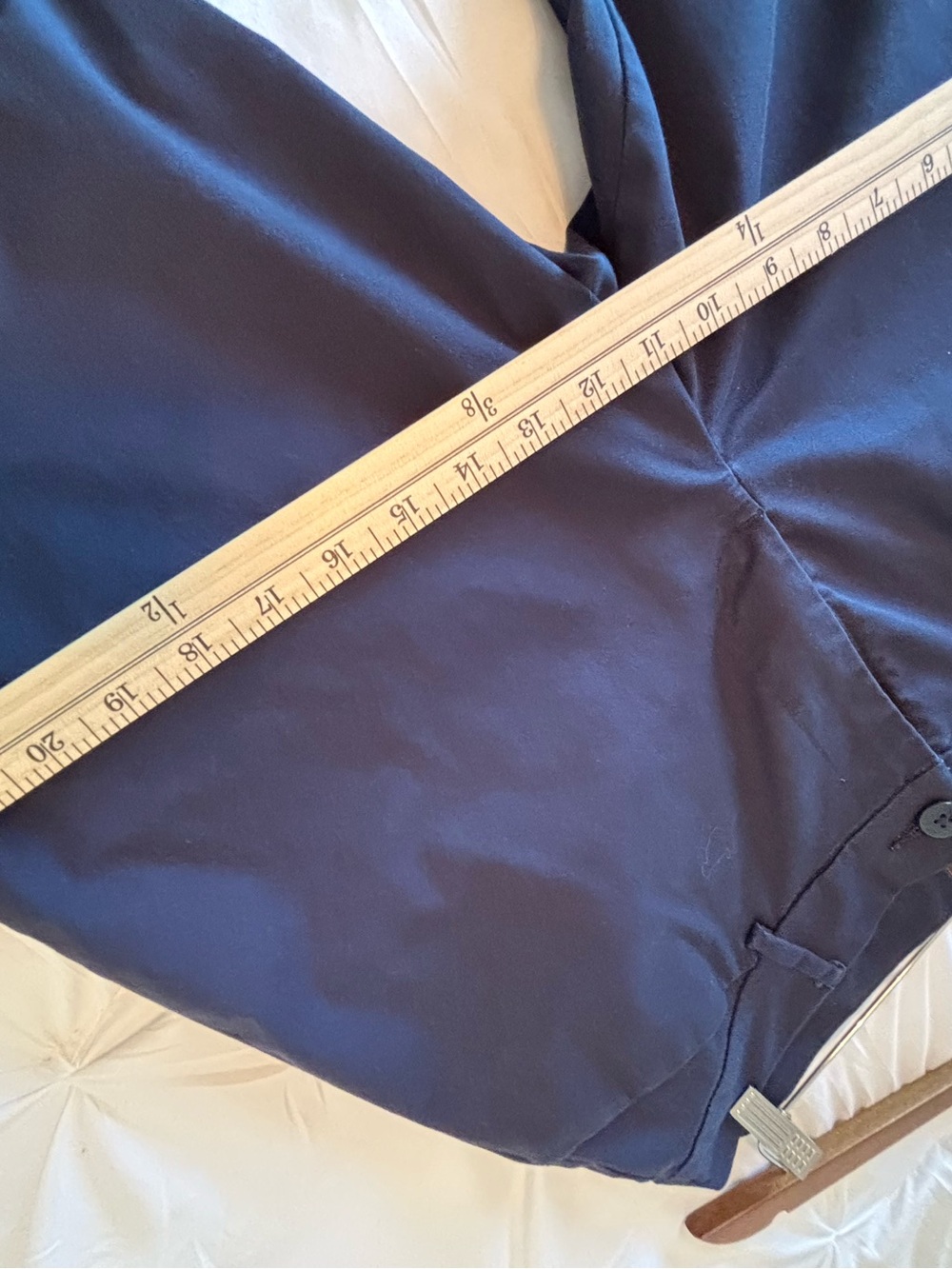 Lee women’s Classic Straight wrinkle free trousers in Navy Blue - Picture 3 of 7